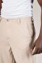 Summer Unlined Wide Leg Half Baggy Fabric Trousers with Elastic Waist at the Back - 4