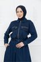 Women's Pocket-Detail Skirt Jacket Sports Denim Suit - 5