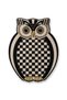 Sdt Retro Checkered Owl Figured Black Cream Woven Base Decorative Carpet Sdt631 - 3