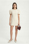 Women's Darrel Lined Watermelon Sleeve Mini Woven Cream Dress