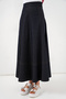 Women's Long Denim Skirt 8066 - Navy Blue - 2