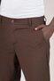 Summer Unlined Wide Leg Half Baggy Fabric Trousers with Elastic Waist at the Back - 6