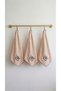 Set of 3 Kitchen and Hand/Face Towels 30X50 cm 100% Velvet Cotton