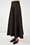 Women's Long Denim Skirt 8066 - Brown - 2