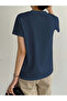 Women's Short Sleeve Stripe Detailed Basic T-Shirt Single Jersey Fabric Summer Comfortable T-Shirt - 4