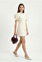 Women's Darrel Lined Watermelon Sleeve Mini Woven Cream Dress - 3