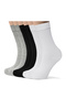 Women's Seamless Bamboo Women's Long Socks Boxed 6 Pairs Premium Plain Black White Gray Color Socks - 2