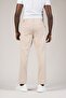 Summer Unlined Wide Leg Half Baggy Fabric Trousers with Elastic Waist at the Back - 3