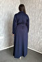 Women's Collar Snap Belted Dress 7586 - 4