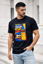 Men's Black 100% Cotton Istanbul Printed Crew Neck Short Sleeve T-Shirt - 2
