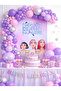 K-Pop Demon Hunters Birthday Balloon Chain Set - 65 Piece Purple Pink Lilac Silver Balloon Set - 3