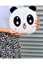 Cute Panda Figured Plush Pillow with Heart Cheeks, Decorative and Cool Design - 2