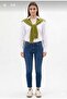 Square Piece Scarf Fat Green