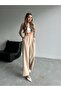 Elicia Line Pleated Palazzo - Beige - 2
