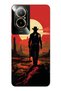 Realme 12 Lite Compatible Cowboy Sunset Pattern Transparent Phone Case