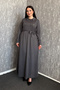Women's Collar Snap Belted Dress 7586 - 6