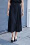 Women's High Waist Corseted Knitted Belted Midi Skirt - Black - 6