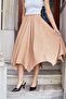 Women's High Waist Eight-Piece Asymmetrical Skirt-Camel - 5