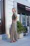 Women's Silky Soft Tok Fabric V-Neck Gathered Shoulders Wide Leg Pleated Short Sleeve Jumpsuit-Fat Green - 5