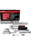 Drive Socket Ratchet Wrench Tool Set, Auto Repairing and Household, with Storage Case - 2