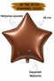 18 Inch 45cm Caramel Star Foil Balloon |   Brown Star Foil Balloon |   Helium Compatible |   Retro