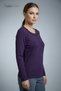 Women's Plum Column Flower Pattern Collar and Sleeves Embroidered, Stoned Mother Combed Cotton Blouse - 2