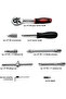 Drive Socket Ratchet Wrench Tool Set, Auto Repairing and Household, with Storage Case - 4