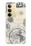 Realme C75 Compatible Transparent Phone Case with World Map and Compass Pattern