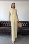 Waist Tie Orj Knitwear Set - Yellow