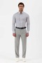 Gray Regular Fit Lycra Classic Fabric Trousers 2390-04