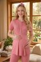 New Season Pomegranate Flower Summer Jacquard Stylish Lace Short Sleeve Maternity Maternity Dressing Gown Pajama Set - 6