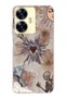 Realme C55 Compatible Heart and Butterfly Collage Pattern Transparent Phone Case