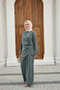 Women's Side-Stitched Piece Detail Trouser Suit Green - 5