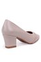 Dza07-725541 Beige 6 cm Thick Heeled Classic Women's Shoes - 5