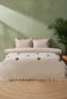 Florita Cappuccino Double Embroidered 100% Cotton Duvet Cover Set – 4 Pieces - 2