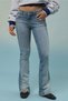 Vintage Blue Low Waist Flare Bootcut Spanish Leg Low-Rise Slim Fit Jeans & Trousers - 2