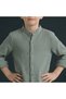 Boy's White Muslin Shirt 100% Cotton Stand Collar Summer Casual Shirt - 6