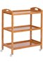 3-Tier Kitchen Island Cart on Wheels with Storage Shelves