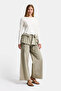 Women's Ecru Color W5 Organic Fabric Crop Fit Body - 5