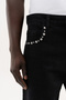 Men's Studs Embellished Baggy Jean Trousers Black - 4