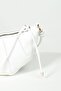 Women's Patent Leather White Croissant Shoulder Bag - 2