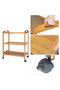 3-Tier Kitchen Island Cart on Wheels with Storage Shelves - 3