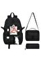 Korean Kawaii Style School Backpack, Daily Backpack Thermal Lunch Bag and Pencil Case - 2