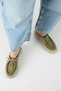 Carmela Women's Leather Genuine Leather Lace-Up Sabo Khaki Slippers - 7