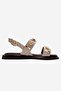Libera Beige Genuine Leather Buckle Women's Sandals - 4