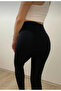 High Waist Flexible Tummy Control Long Sports and Casual Leggings Black - 2