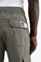 Men's Pocket Cargo Baggy Jean Trousers Khaki - 4