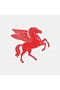Flying Red Pegasus Horse Sticker