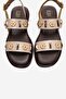 Libera Beige Genuine Leather Buckle Women's Sandals - 2