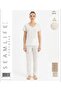 Seamlife Women's 100% Cotton Heart Pattern Button Front Short Sleeve Pajamas Set 18121787 - 2